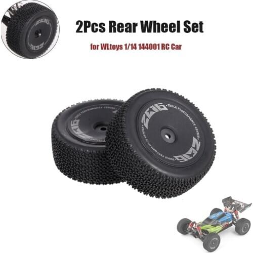 Wltoys 2Pcs Rear Wheels for WLtoys 1/14 144001 RC Car Tires Tyre Plastic Wheel Hub 1/14 RC Car Parts accessories