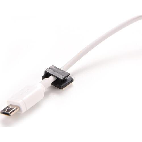 20 Pcs House Office Car Wire Cord Cable Flat Holder Tie Clips Fixer Organizer Drop Adhesive Clamp Car Single Hole Cable Holder