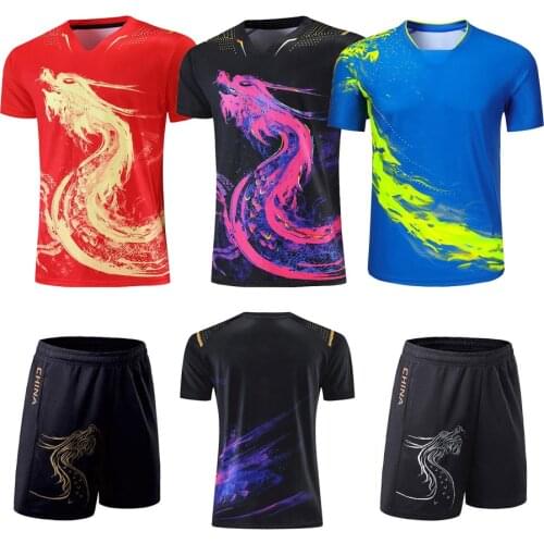 2021 China Dragon table tennis Jerseys Men Women Child China ping pong Shirt Shorts Table tennis clothes table tennis t Shirts