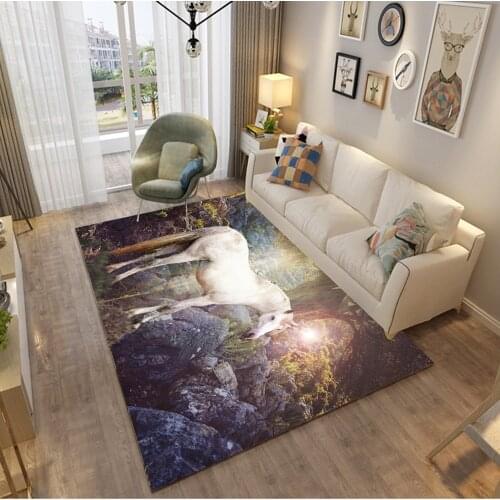 3D Cartoon Printing Area Rugs Kids Bedroom Play Floor Mat Soft Flannel Memory Foam Girl Room Game Large Carpets for Living Room