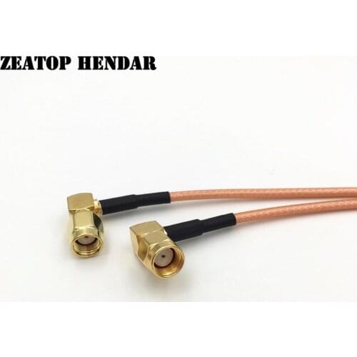 5Pcs RG316 Wire Right Angle RP SMA Male Jack to RP-SMA Male Plug RF Coaxial Pigtal Cable Connector 15CM 20CM 30CM 50CM 1M 2M