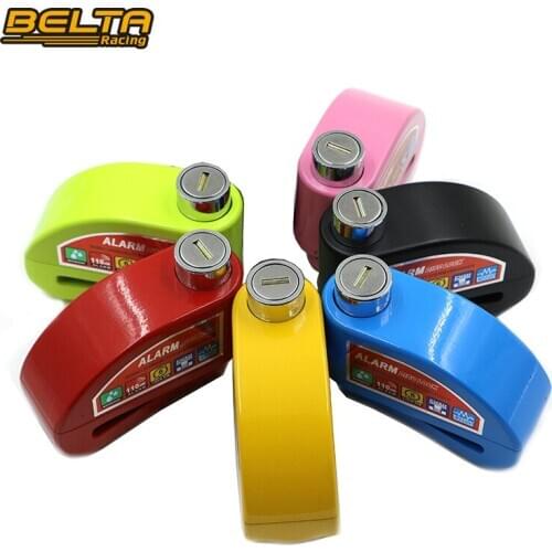 6 Colors Avaible Universal Zinc Alloy Motorcycle Moto Scooter Bicycle Security Anti-Theft Brake Disc Alarm Lock KSS-L101