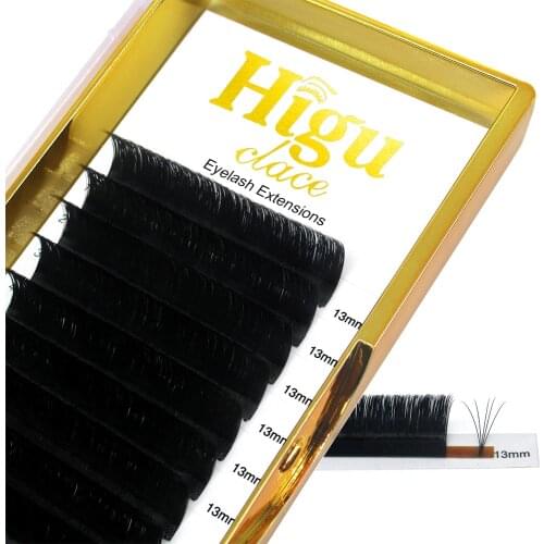 Higuclace Easy Fan Volume Lashes Auto Bloom Individual Eyelash Extension Flowering Double Beauty Makeup Naturally Soft Curl Mix