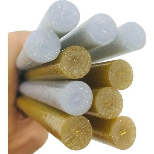 Glitter Flash Color Hot Melt Glue Stick Adhesive Sticks Glue Gun Electric Heating Tool DIY GIft Carft Model Toy Album 10 PC