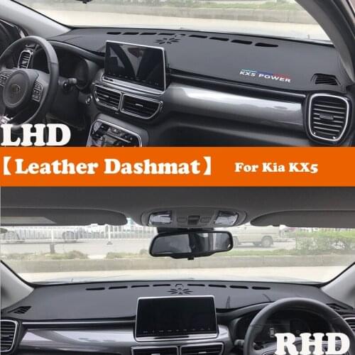 Leather Dashmat Accessories Car-Styling Dashboard Covers Pad Dash Mat Sunshade Carpet For Kia KX5 2019 2020 2021 LHD RHD