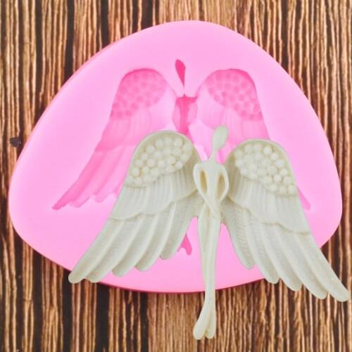 Angel Wings Silicone Mold DIY Party Fondant Cake Decorating Tools Cupcake Topper Polymer Clay Candy Chocolate Moulds