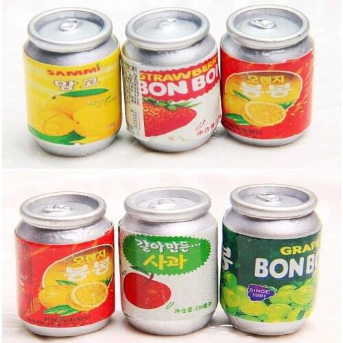 New 8pcs Dollhouse Miniature Drink Beverage Can Doll Play Food For Blyth Barbies Bjd 1/6 Doll Kichen Toys