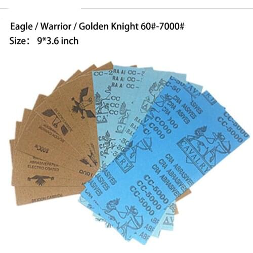 2PCS sheets totally Sandpaper 9*3.6 inch Abrasive Dry Wet Waterproof Sandpaper Sheets Assorted Grit of 60#-7000