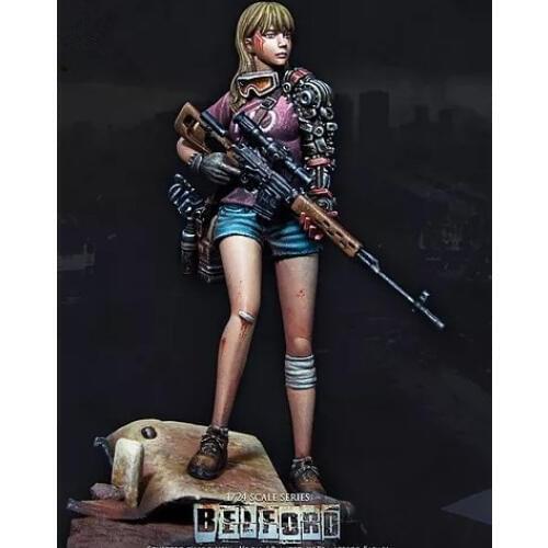 75mm scale female sniper SVD Resin Model Kit figure Free Shipping