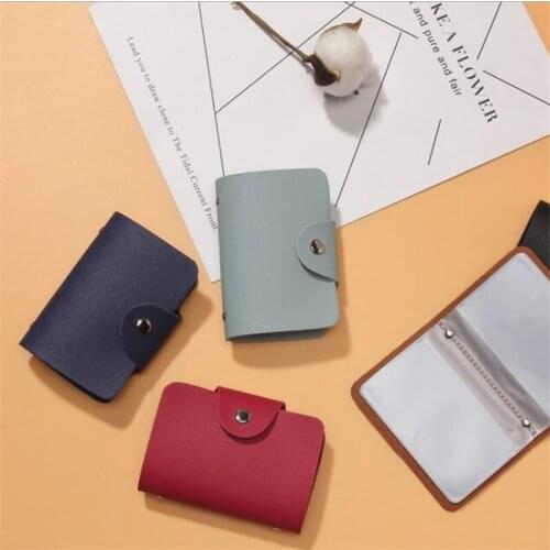 24 Holder Card set Credit Card Holder Women Business Cards ID Passport Card Holder 12 Bits PU Leather
