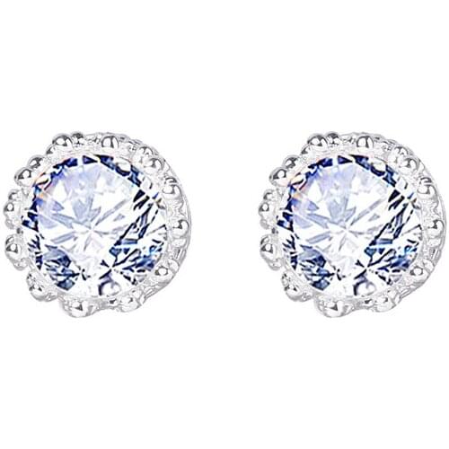 Bettyue New Classic Round 0.7cm Earring Three Color Choice For Women&Girls Fashion Zirconia Dress-up In Banquet Gorgeous Gift