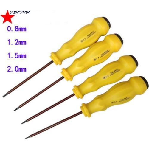 Wholesale 1PC 0.8MM\1.2MM\1.5MM\2.0MM star-shaped screwdriver repair disassemble tools for mobile phone
