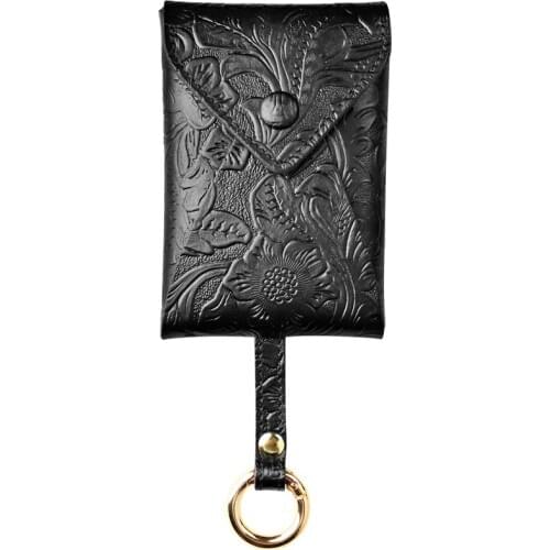 Handmade Genuine Leather Key Houlder Metal Hasp Car Smart Keychain Housekeeper Bag Card Slot Bags For Women Man Key Wallet