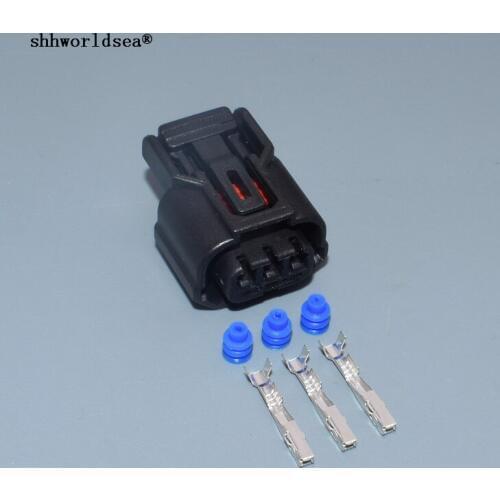 Shhworldsea 3P 1.2MM Female Waterproof Auto Car Light Lamp Connector Adapter Wiring Plug Socket For Honda 6189-0968
