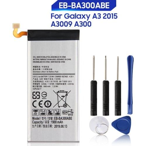 Original Replacement Samsung Battery For GALAXY A3 A3000 A300X A3009 Genuine Phone Battery EB-BA300ABE 1900mAh