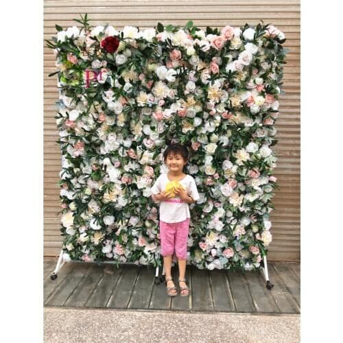 SPR High quality wedding stage backdrop artificial rose flower wall for wedding