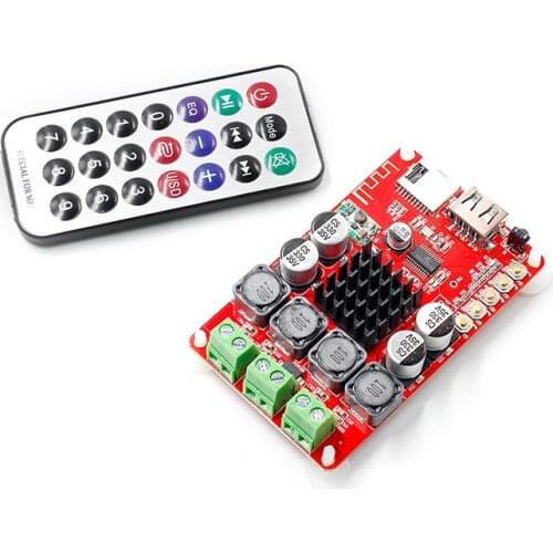 TPA3116 50W+50W Bluetooth Receiver Digital Audio Amplifier Board TF card U disk player FM Redio With Remote control