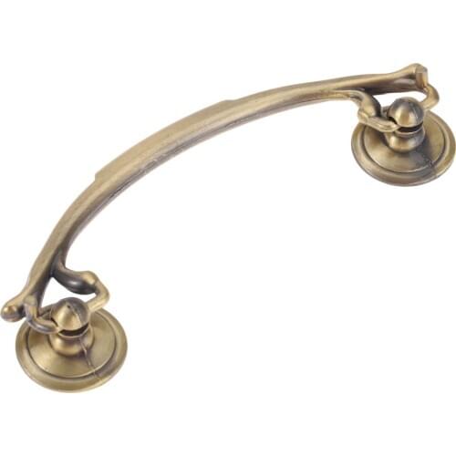 Vintage Handle Antique Bronze Pull Brass Brushed Knob 121mm*41mm Cabinet Bookcase Drawer Kitchen Decorative Furniture Hardware