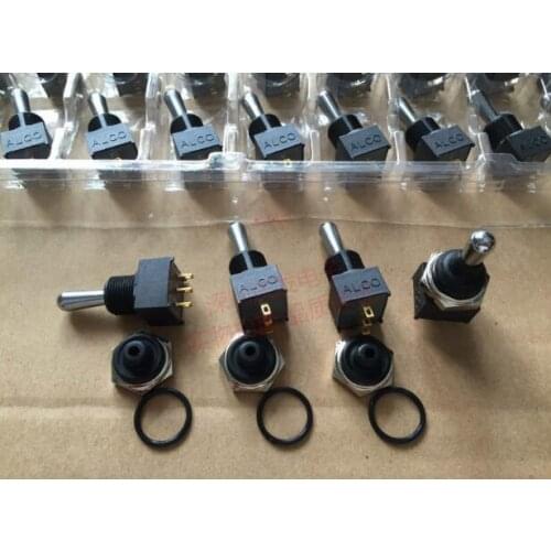 Japan ALCO 3 foot 3 gear button switch shake rocker switch 12MM open hole gold plated foot grey