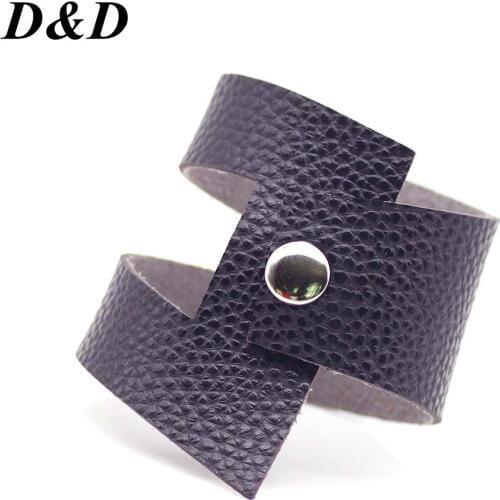 D&D Crack Leather Bracelets Women Fashion Vintage Bangles chakra bracelet jewelry handmade Leather Jewellery Cool Wholesale