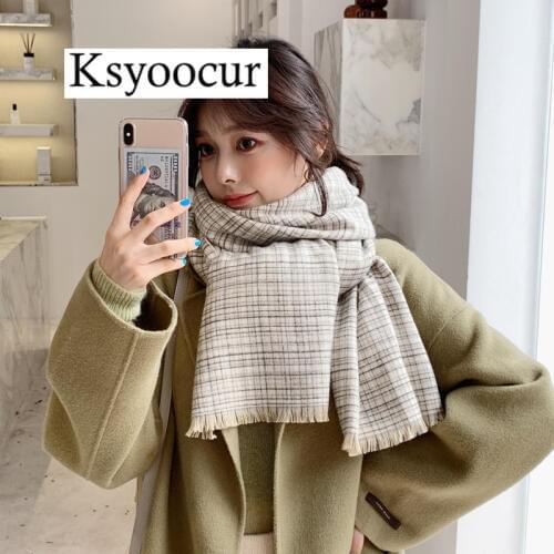 Size 190*60cm, 2020 New Autumn/Winter Long Section Cashmere Fashion Scarf Women Warm Shawls and Scarves Brand Ksyoocur E18