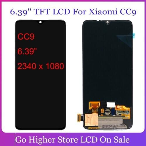 6.39'' TFT LCD For Xiaomi CC9 Mi CC9 MiCC9 LCD Display Touch Screen Digitizer Assembly + Frame