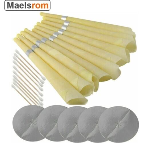 10PCS Scented Beeswax Candles Ear Candling Therapy Earwax Cleaning Cones Hollow Candle Wax Ear Kit