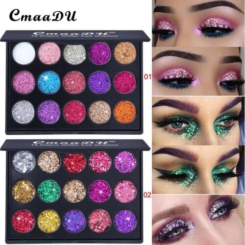 15 Color Glitter Eye Shadow Pallete Pigment Professional Eye Makeup Palette Long-lasting Make Up Eyeshadow Palette Maquillage