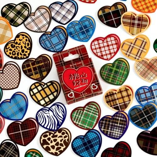 45 Pcs Love Heart Stickers Colorful Heart Decorative Stickers For Diy Scrapbooking Planner Valentine Day Anniversaries Wedding