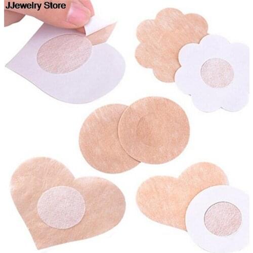 Fashion 5Pairs Disposable Soft Silicone Nipple Cover Bra Pad Breast Petals Sexy Pasties Intimates Accessories For Girls Women