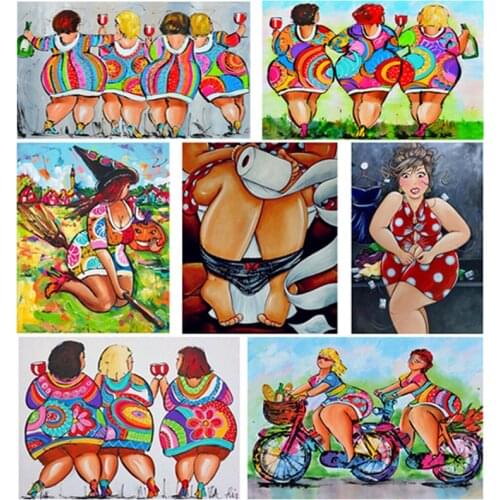 Full round Diamond 5D DIY Diamond Painting "Cartoon Sexy Women" 3D Embroidery Cross Stitch Mosaic Home Decor Handcraft WG837