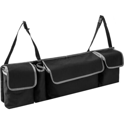 Car seat back storage bag black waterproof storage large capacity multi-pocket trunk storage bag storage box