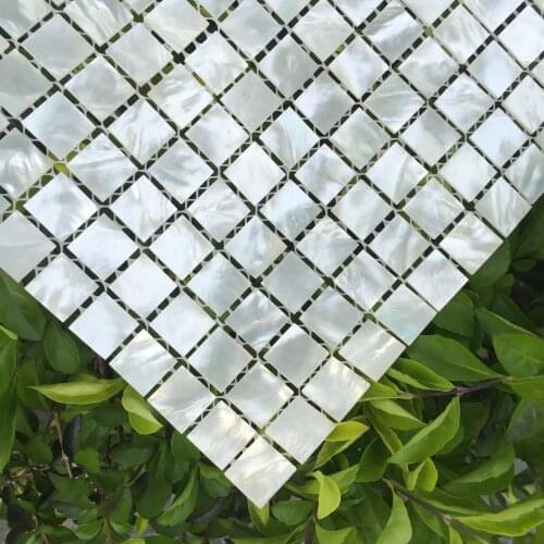 White lip luxury seashell mother of pearl shell mosaic mesh joint wall mosaic tiles