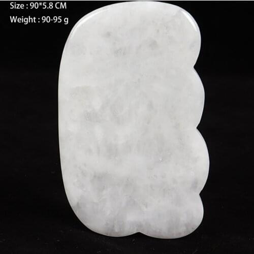 White Jade Big Wave Face Skin Care Gua Sha Tool Natural Crystal Mineral Massager Health Massage Back Scraper Beauty Products