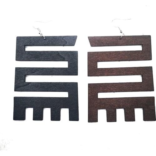 Free Shipping! 5pairs/lot 2016 African Adinkra Wood Earrings