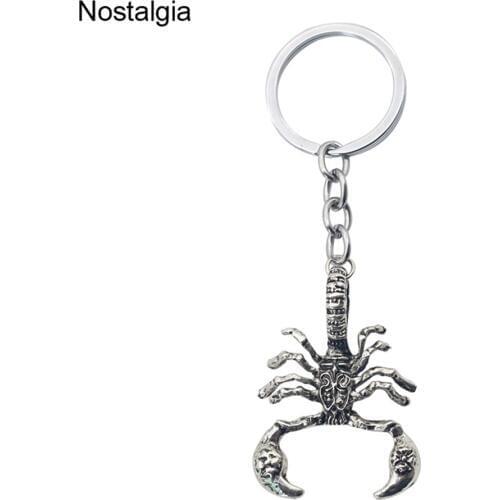 Nostalgia Scorpion Animal Keychain Diy Gothic Punk Bag Charm Key Ring Jewelry Accessories Key Holder