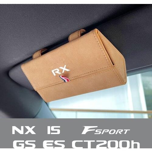 Car Glasses Case For Lexus RX 300 330 IS 300h 250 NX F Sport ES CT200h GX 400 460 UX 200 LX LS GS Sun Visor Storage Holder Box
