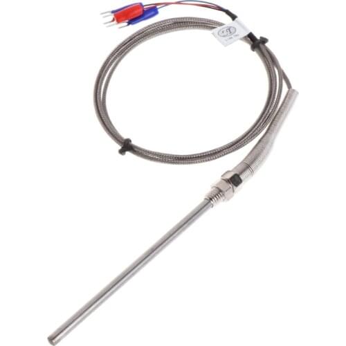RTD PT100 Temperature Sensor Thread M8 Cable 1M Thermocouple Probe 100mm 3 wires 83XA