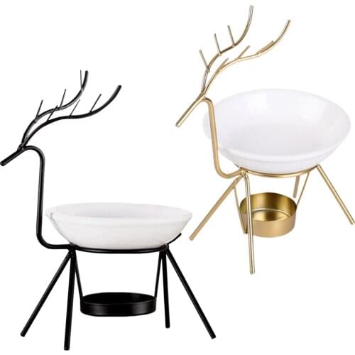European Style Metal Oil Burner Diffuser Deer Shape Wax Melt Oil Warmer Room