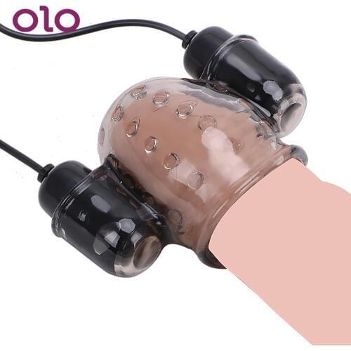 OLO Sex Products Penis Vibrators Sex Toy For Men Male Masturbator Delay Ejaculation Glans Trainer