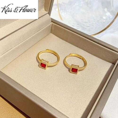 KISS&FLOWER Rings With Cubic Zirkonia For Women