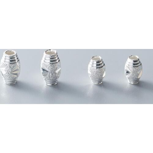 Classic Oval Matte Barrel Spacer Beads 7mm 9mm 925 Sterling Silver Handmade Bracelets Location Beads DIY Fine Jewelry Materials