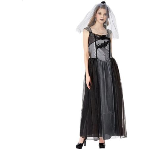 Halloween Ghost Bride Costume Devil Witch Vampire Disguised Hell God Of Death Bride Uniform halloween costumes for women