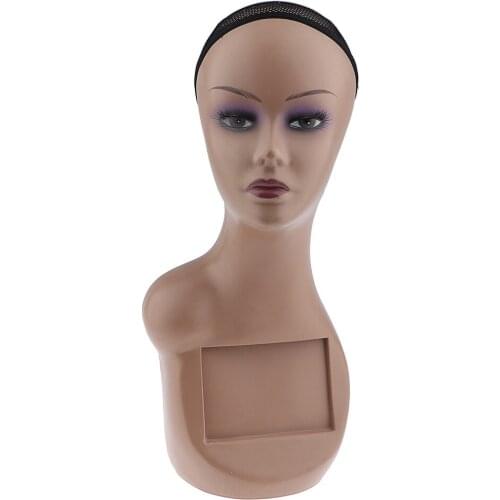 Lightweight Portable Female Mannequin Head Wig Display LARGE RIGHT SHOULDER