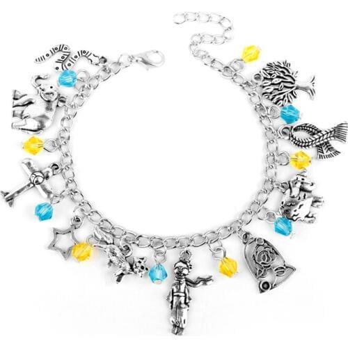 MQCHUN Cute Cartoon Jewelry The Little Prince Bracelet Le Petit Prince Bracelet Rose Fox Bracelest for Women