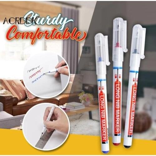 Long Head Bathroom Woodworking Multi-Purpose Marker Deep Drill Hole Long Nib Water Resistant Marker Pens School Stationery FC