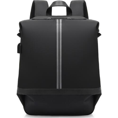 2PCS / LOT New Backpack Casual Waterproof USB Charging Backpack Reflective Stripe Schoolbag MultiFunction Knapsack