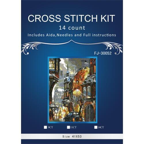 Oneroom Snow in the city cross stitch kit aida 14ct 11ct count print canvas stitches embroidery DIY handmade needlework