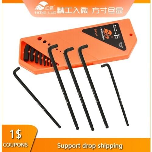 Durable Ball End Hex Wrench Allen Key Hand Tools Metric Allen Nickel Plating 1.5mm-6mm Hexagon Keys Hand Tools Kits Accessories