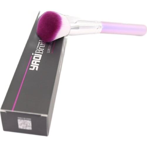 Yaqi Light Purple Color Wood Handle Nylon Hair Makeup Blush/Powder Brush